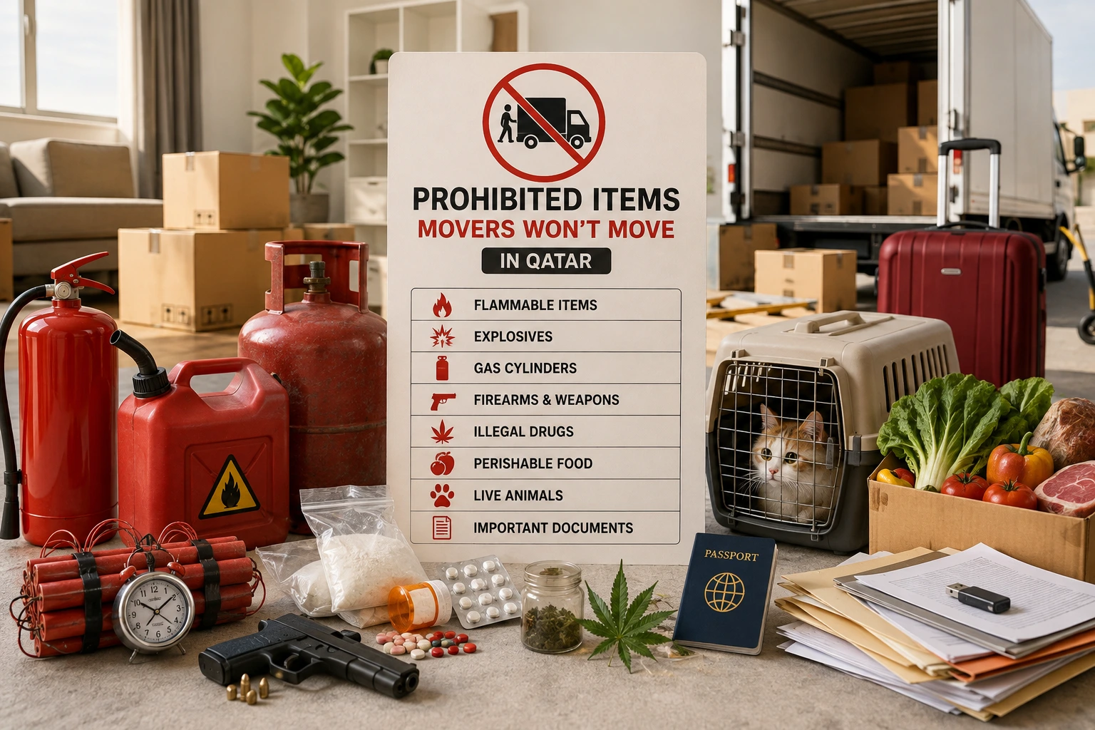 What Movers Won't Move in Qatar (Prohibited Items List for 2026)